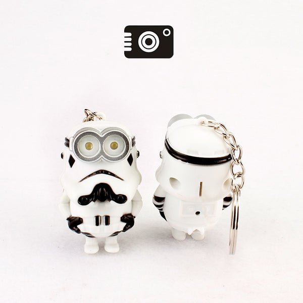 Minions Cosplay Star Wars LED Flashlight Keychain