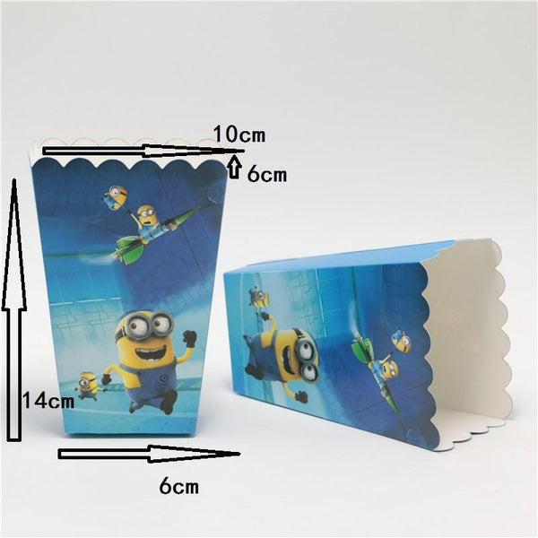 6pcs Despicable Me 3 Minions popcorn/snack/candy Box
