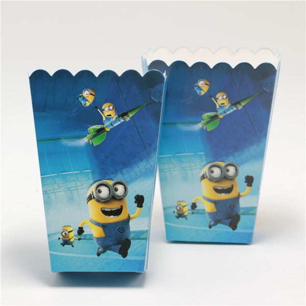6pcs Despicable Me 3 Minions popcorn/snack/candy Box
