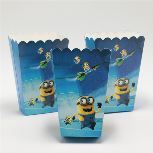 6pcs Despicable Me 3 Minions popcorn/snack/candy Box