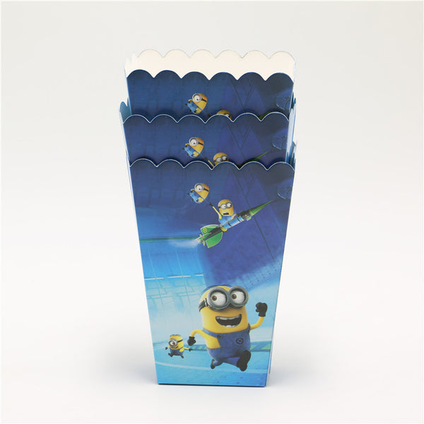 6pcs Despicable Me 3 Minions popcorn/snack/candy Box
